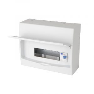 8 Way 63 A 30mA DP RCD Incomer Insulated Consumer Unit - Image 1