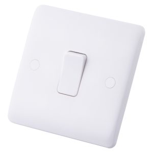 10AX 1 Gang 2 Way Light Switch White