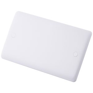 2 Gang Blank Plate White