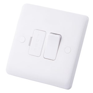 13A DP Switched Fused Spur Flex Outlet White