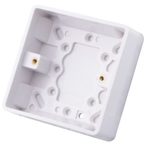 1 Gang 25mm Pattress Box White - Image 1