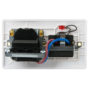 13A DP Key Lockable Socket Neon White - Image 3