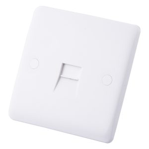 1 Gang Secondary Telephone Socket White - Image 1