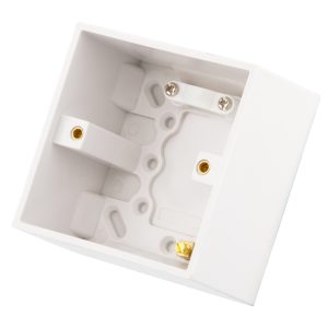 1 Gang 47mm Pattress Box White