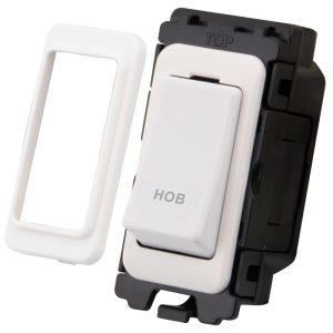 20A DP Switch Grid Module Printed Hob White - Image 1