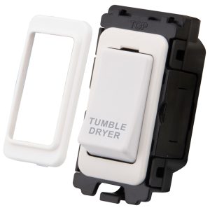 20A DP Switch Grid Module Printed Tumble Dryer White - Image 1
