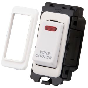 20A DP Switch Neon Grid Module Printed Wine Cooler White - Image 1