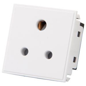 50mm x 50mm 5A Socket Module White - Image 1