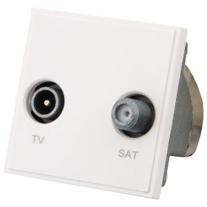50mm x 50mm TV Satellite Module White - Image 1