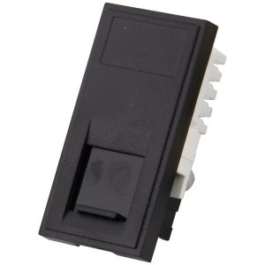 25mm x 50mm CAT 5E Data Module Black - Image 1