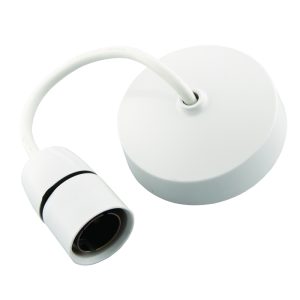 150mm 6" Ceiling Pendant Set White - Image 1