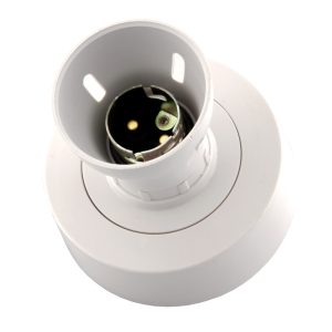 Straight BC Batten Holder White - Image 1