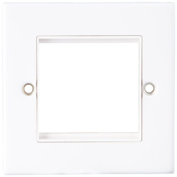 Module Media Plate 1 Gang 2 Module Media Plate White Insert Painted Matt White - M2 Electrical