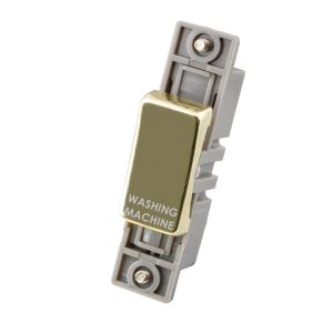 10A DP Switch Module Printed Washing Machine Polished Brass - Image 1