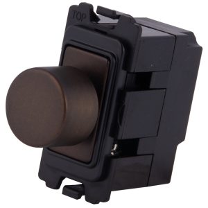 6A 2 Way Dummy Dimmer Switch Grid Module Dark Bronze - Image 1